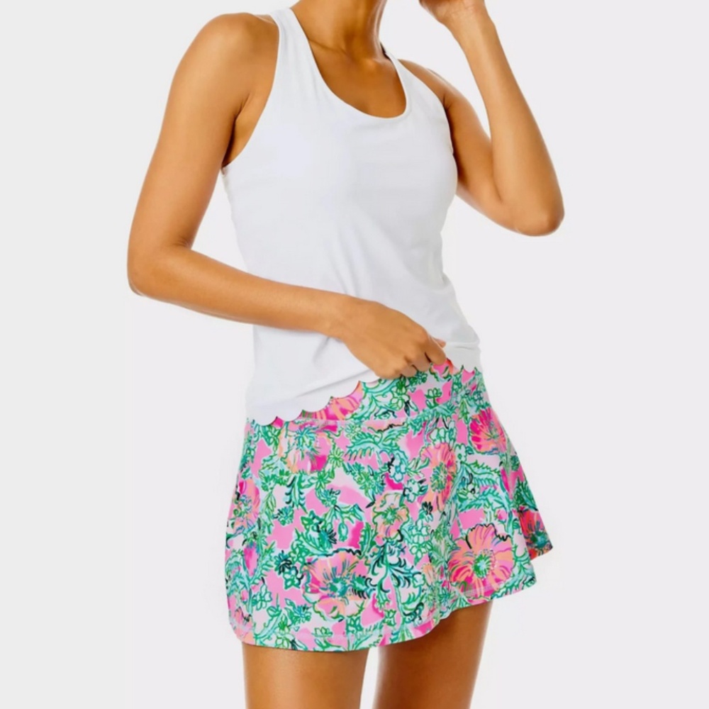 NWT Aila Skort UPF 50+ - Soleil Pink/Perfect Poppy